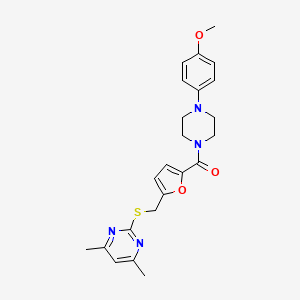 (5-{[(4,6-Dimethylpyrimidin-2-yl)sulfanyl]methyl}furan-2-yl)[4-(4-methoxyphenyl)piperazin-1-yl]methanone - 