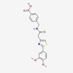 4-[({[2-(3,4-Dimethoxyphenyl)-1,3-thiazol-4-yl]acetyl}amino)methyl]benzoic acid - 