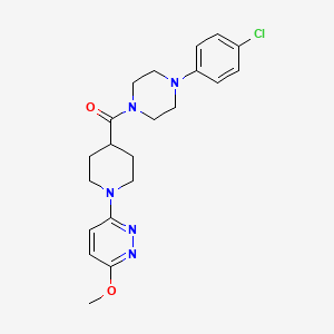 (4-(4-Chlorophenyl)piperazin-1-yl)(1-(6-methoxypyridazin-3-yl)piperidin-4-yl)methanone - 