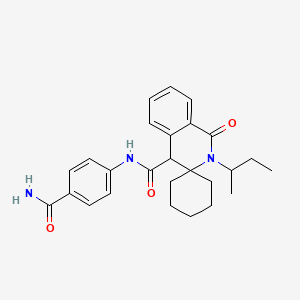 2'-(butan-2-yl)-N-(4-carbamoylphenyl)-1'-oxo-1',4'-dihydro-2'H-spiro[cyclohexane-1,3'-isoquinoline]-4'-carboxamide - 