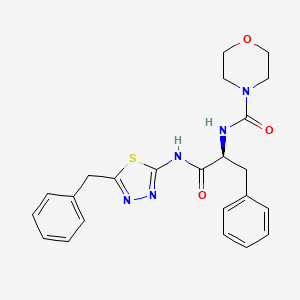 (E)-N-(5-benzyl-1,3,4-thiadiazol-2(3H)-ylidene)-Nalpha-(morpholin-4-ylcarbonyl)-L-phenylalaninamide - 