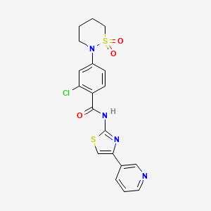 2-chloro-4-(1,1-dioxido-1,2-thiazinan-2-yl)-N-[(2Z)-4-(pyridin-3-yl)-1,3-thiazol-2(3H)-ylidene]benzamide - 
