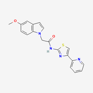 2-(5-methoxy-1H-indol-1-yl)-N-[4-(pyridin-2-yl)-1,3-thiazol-2-yl]acetamide - 