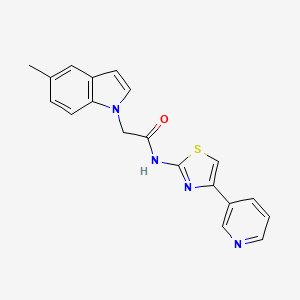 2-(5-methyl-1H-indol-1-yl)-N-[4-(pyridin-3-yl)-1,3-thiazol-2-yl]acetamide - 