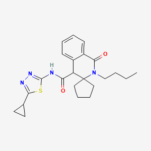 2'-butyl-N-(5-cyclopropyl-1,3,4-thiadiazol-2-yl)-1'-oxo-1',4'-dihydro-2'H-spiro[cyclopentane-1,3'-isoquinoline]-4'-carboxamide - 