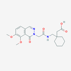 [1-({[(7,8-dimethoxy-1-oxophthalazin-2(1H)-yl)acetyl]amino}methyl)cyclohexyl]acetic acid - 