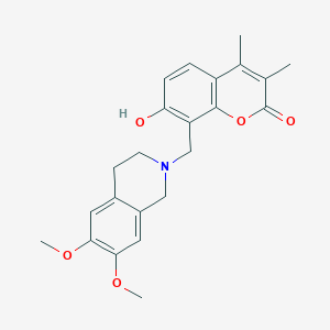 8-[(6,7-dimethoxy-3,4-dihydroisoquinolin-2(1H)-yl)methyl]-7-hydroxy-3,4-dimethyl-2H-chromen-2-one - 