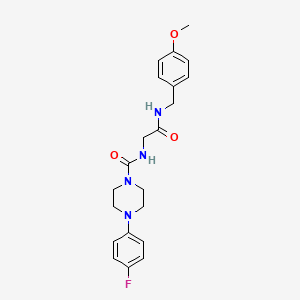 4-(4-fluorophenyl)-N-{2-[(4-methoxybenzyl)amino]-2-oxoethyl}piperazine-1-carboxamide - 