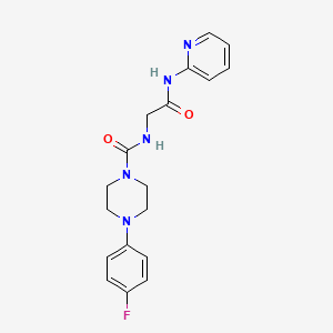 4-(4-fluorophenyl)-N-(2-oxo-2-(pyridin-2-ylamino)ethyl)piperazine-1-carboxamide - 