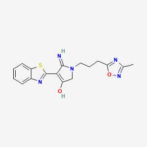 4-(1,3-benzothiazol-2-yl)-5-imino-1-[3-(3-methyl-1,2,4-oxadiazol-5-yl)propyl]-2,5-dihydro-1H-pyrrol-3-ol - 