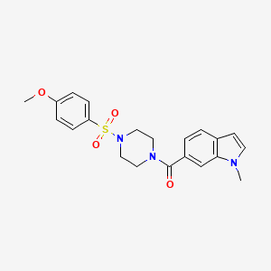 {4-[(4-methoxyphenyl)sulfonyl]piperazin-1-yl}(1-methyl-1H-indol-6-yl)methanone - 