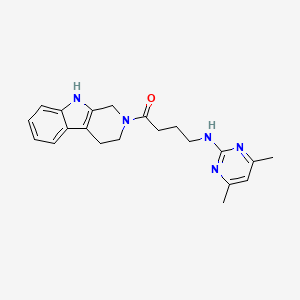 4-[(4,6-dimethylpyrimidin-2-yl)amino]-1-(1,3,4,9-tetrahydro-2H-beta-carbolin-2-yl)butan-1-one - 
