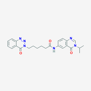6-(4-oxo-1,2,3-benzotriazin-3(4H)-yl)-N-[4-oxo-3-(propan-2-yl)-3,4-dihydroquinazolin-6-yl]hexanamide - 