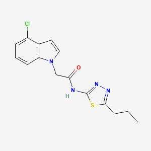 2-(4-chloro-1H-indol-1-yl)-N-(5-propyl-1,3,4-thiadiazol-2-yl)acetamide - 
