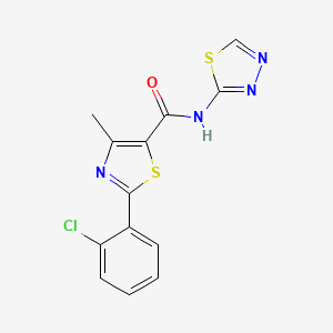 2-(2-chlorophenyl)-4-methyl-N-[(2E)-1,3,4-thiadiazol-2(3H)-ylidene]-1,3-thiazole-5-carboxamide - 