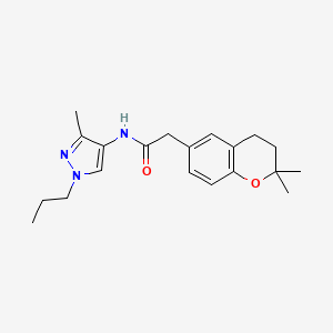2-(2,2-dimethyl-3,4-dihydro-2H-chromen-6-yl)-N-(3-methyl-1-propyl-1H-pyrazol-4-yl)acetamide - 