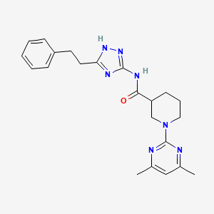 1-(4,6-dimethylpyrimidin-2-yl)-N-[3-(2-phenylethyl)-1H-1,2,4-triazol-5-yl]piperidine-3-carboxamide - 