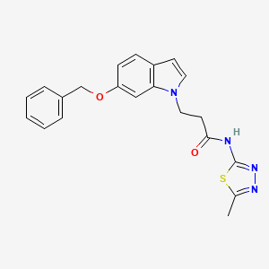 3-(6-(benzyloxy)-1H-indol-1-yl)-N-(5-methyl-1,3,4-thiadiazol-2-yl)propanamide - 