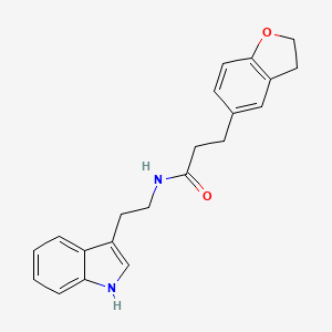 3-(2,3-dihydro-1-benzofuran-5-yl)-N-[2-(1H-indol-3-yl)ethyl]propanamide - 