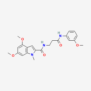4,6-dimethoxy-N-{3-[(3-methoxyphenyl)amino]-3-oxopropyl}-1-methyl-1H-indole-2-carboxamide - 