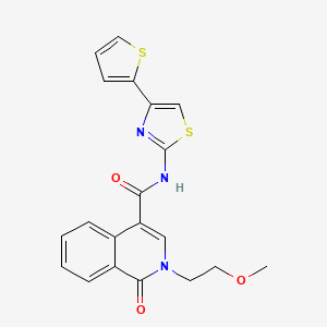 2-(2-methoxyethyl)-1-oxo-N-(4-(thiophen-2-yl)thiazol-2-yl)-1,2-dihydroisoquinoline-4-carboxamide - 