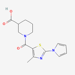 1-{[4-methyl-2-(1H-pyrrol-1-yl)-1,3-thiazol-5-yl]carbonyl}piperidine-3-carboxylic acid - 