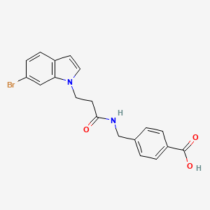 4-({[3-(6-bromo-1H-indol-1-yl)propanoyl]amino}methyl)benzoic acid - 