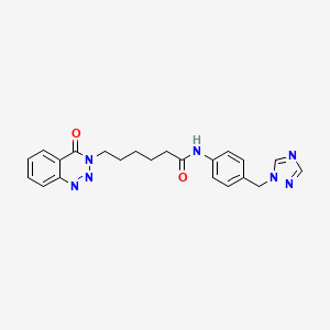 6-(4-oxo-1,2,3-benzotriazin-3(4H)-yl)-N-[4-(1H-1,2,4-triazol-1-ylmethyl)phenyl]hexanamide - 