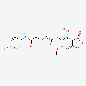 (4E)-N-(4-fluorophenyl)-6-(4-hydroxy-6-methoxy-7-methyl-3-oxo-1,3-dihydro-2-benzofuran-5-yl)-4-methylhex-4-enamide - 