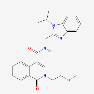 2-(2-methoxyethyl)-1-oxo-N-{[1-(propan-2-yl)-1H-benzimidazol-2-yl]methyl}-1,2-dihydroisoquinoline-4-carboxamide - 