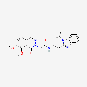 2-(7,8-dimethoxy-1-oxophthalazin-2(1H)-yl)-N-{2-[1-(propan-2-yl)-1H-benzimidazol-2-yl]ethyl}acetamide - 