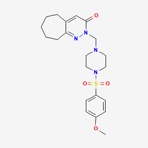 2-({4-[(4-methoxyphenyl)sulfonyl]piperazin-1-yl}methyl)-2,5,6,7,8,9-hexahydro-3H-cyclohepta[c]pyridazin-3-one - 