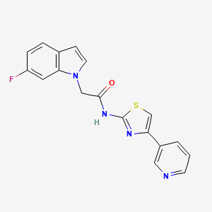 2-(6-fluoro-1H-indol-1-yl)-N-(4-(pyridin-3-yl)thiazol-2-yl)acetamide - 
