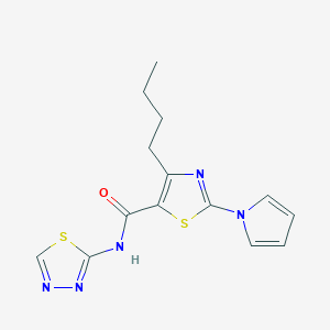 4-butyl-2-(1H-pyrrol-1-yl)-N-[(2Z)-1,3,4-thiadiazol-2(3H)-ylidene]-1,3-thiazole-5-carboxamide - 