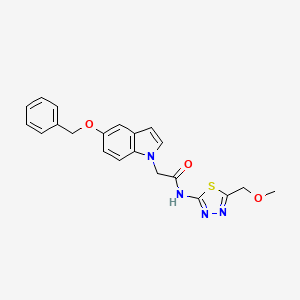 2-[5-(benzyloxy)-1H-indol-1-yl]-N-[(2Z)-5-(methoxymethyl)-1,3,4-thiadiazol-2(3H)-ylidene]acetamide - 