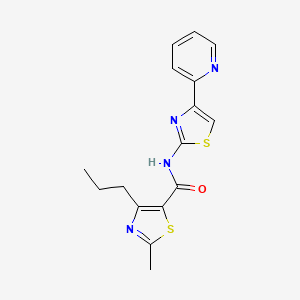 2-methyl-4-propyl-N-(4-(pyridin-2-yl)thiazol-2-yl)thiazole-5-carboxamide - 