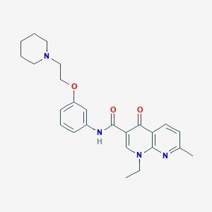 1-Ethyl-7-methyl-4-oxo-N-[3-(2-piperidinoethoxy)phenyl]-1,4-dihydro[1,8]naphthyridine-3-carboxamide - 