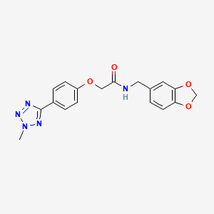 N-(1,3-benzodioxol-5-ylmethyl)-2-[4-(2-methyl-2H-tetrazol-5-yl)phenoxy]acetamide - 