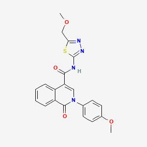 N-(5-(methoxymethyl)-1,3,4-thiadiazol-2-yl)-2-(4-methoxyphenyl)-1-oxo-1,2-dihydroisoquinoline-4-carboxamide - 