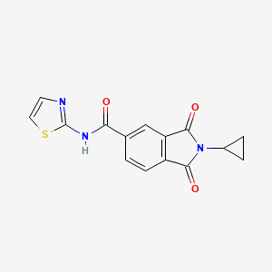 2-cyclopropyl-1,3-dioxo-N-(1,3-thiazol-2-yl)-2,3-dihydro-1H-isoindole-5-carboxamide - 