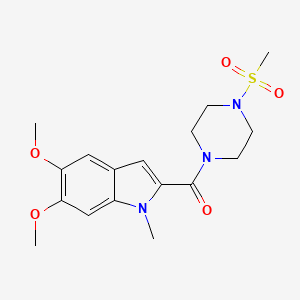 (5,6-dimethoxy-1-methyl-1H-indol-2-yl)[4-(methylsulfonyl)piperazin-1-yl]methanone - 