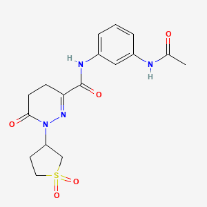 1-(1,1-dioxo-1lambda6-thiolan-3-yl)-N-(3-acetamidophenyl)-6-oxo-1,4,5,6-tetrahydropyridazine-3-carboxamide - 