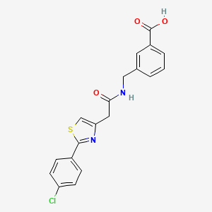 3-[({[2-(4-Chlorophenyl)-1,3-thiazol-4-yl]acetyl}amino)methyl]benzoic acid - 
