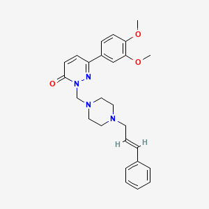 6-(3,4-dimethoxyphenyl)-2-({4-[(2E)-3-phenylprop-2-en-1-yl]piperazin-1-yl}methyl)pyridazin-3(2H)-one - 