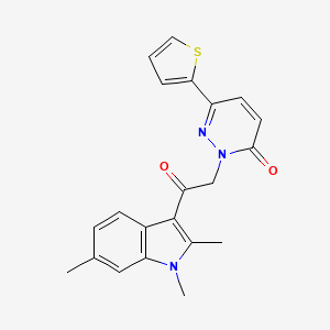 2-(2-oxo-2-(1,2,6-trimethyl-1H-indol-3-yl)ethyl)-6-(thiophen-2-yl)pyridazin-3(2H)-one - 