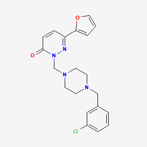 2-{[4-(3-chlorobenzyl)piperazin-1-yl]methyl}-6-(furan-2-yl)pyridazin-3(2H)-one - 