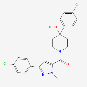 [4-(4-chlorophenyl)-4-hydroxypiperidino][3-(4-chlorophenyl)-1-methyl-1H-pyrazol-5-yl]methanone - 