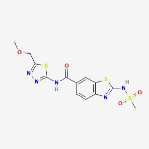 (2E)-N-[(2E)-5-(methoxymethyl)-1,3,4-thiadiazol-2(3H)-ylidene]-2-[(methylsulfonyl)imino]-2,3-dihydro-1,3-benzothiazole-6-carboxamide - 