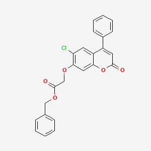 Benzyl ((6-chloro-2-oxo-4-phenyl-2H-chromen-7-YL)oxy)acetate - 