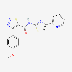 4-(4-methoxyphenyl)-N-[(2Z)-4-(pyridin-2-yl)-1,3-thiazol-2(3H)-ylidene]-1,2,3-thiadiazole-5-carboxamide - 